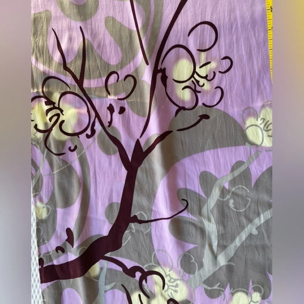 Handmade Scarf Silk Long Purple Lilac Gray 65”